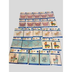 Lot of 25 Fiesta Llama Butterfly Foil Balloons Party Decor Walking Balloon NEW